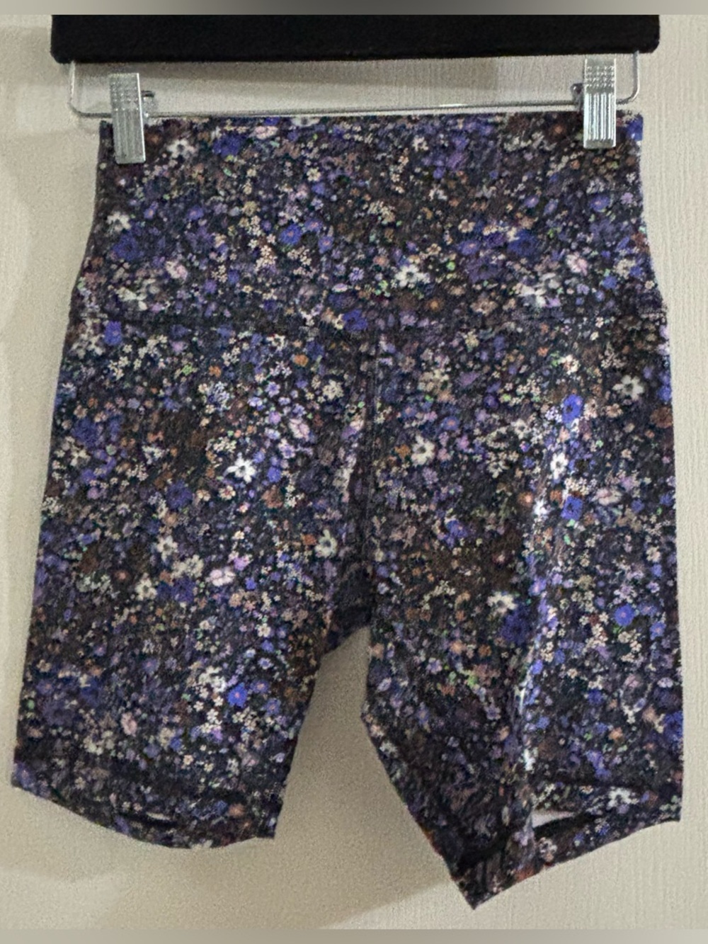 lululemon athletica Dark Purple Floral High-Rise Bike Shorts